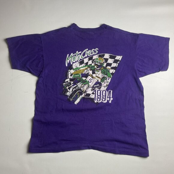 Unknown Other - VTG 1994 Motocross Racing Purple Shirt Mens XL Canada Made (Read)